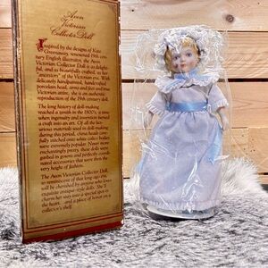 Avon Victorian Collector Doll with Blue Dress new in box